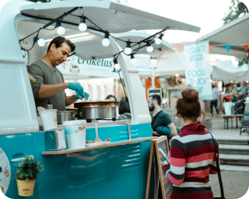 Burger and fries on a tray